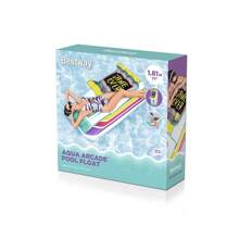 Importadora La Merced Retro Arcade Design Ride-On Float, Lifeguard, 1.81 M Long, Inflatable Pool Float, Aquatic Float - White - View 5