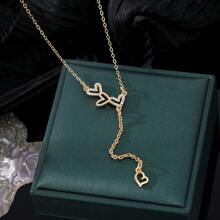 1 szt. Wieczny damski naszyjnik, miłość do codziennego noszenia