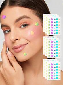 180 Pieces Of Facial Waterproof And Breathable Patches, Gentle And Non Irritating, Used For Facial Skincare, Covered With Cute Design Stickers, Fun Cartoon Stickers, Waterproof And Sweat Proof Mini Stickers, Suitable For Gatherings, Offices, Halloween And Other Occasions. Cute Stickers (For Decorative Purposes Only, Not For Cosmetics),Cheap,Stocking Stuffers,Makeup,Makeup Tools,Cheap Stuff,Gifts,Gifts For Women,Christmas Gifts
