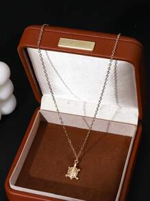 Lemon Dream 8 件/套时尚优雅金色星星、海龟、椰子、心形吊坠项链套装，适合女性日常佩戴、海滩度假、夏日约会 - 金色 - 查看 13