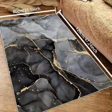 Local Rug, Luxurious Marble Pattern Rug With Backing, Machine Washable Rug, Dot-Plastic Backed, Room Rug, Bedroom, Home Office, Kids' Room, Playroom, Kitchen, Dining Room Mother's Day Home Bathroom Decor - Multicolor - View 44