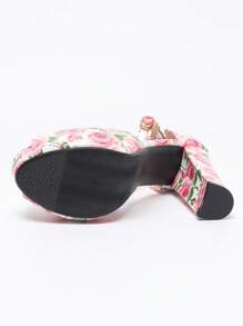 Sandale cu toc înalt pentru femei, design cu cataramă, cu platformă groasă și vârf deschis, tocuri groase sexy pentru primăvară, vară, toamnă, petreceri în club de noapte, sandale cu toc înalt la modă