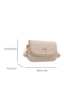 Bolsa de silla de montar con lazo y unicolor, bolso bandolera y cruzado versátil para mujeres con decoración de herrajes, apto para compras, carteras, jóvenes, estudiantes universitarios, recién llegados y trabajadores de cuello blanco. Es muy adecuado para oficinas, universidades, trabajo, negocios, trayectos, actividades al aire libre, viajes y salidas