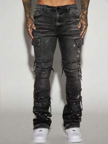 Men's Fashion Multi-Pocket Slim Stretch Denim Jeans
