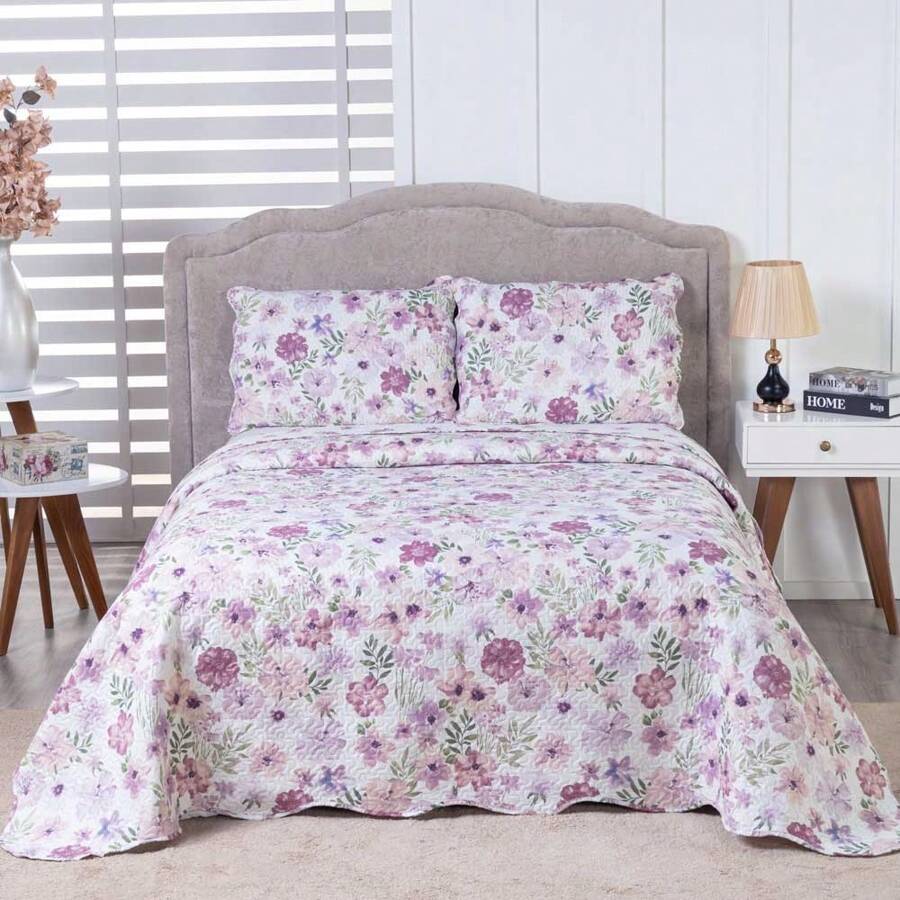 Boutis Ultrasonic Double-Sided 3-Piece Bedspread Kit With Pillowcase - 坎城 - 查看 1