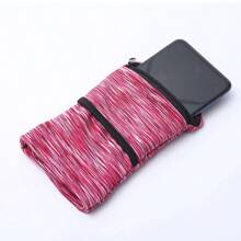 带拉链的跑步包、轻便手腕钱包、手机袋、卡夹、吸汗带、健身房健身运动骑行腕带臂包 - 彩色 - 查看 3