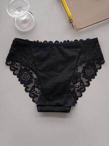 10 件/包优雅蕾丝女士内衣，女士纯色蕾丝三角内裤性感内衣 - 彩色 - 查看 7