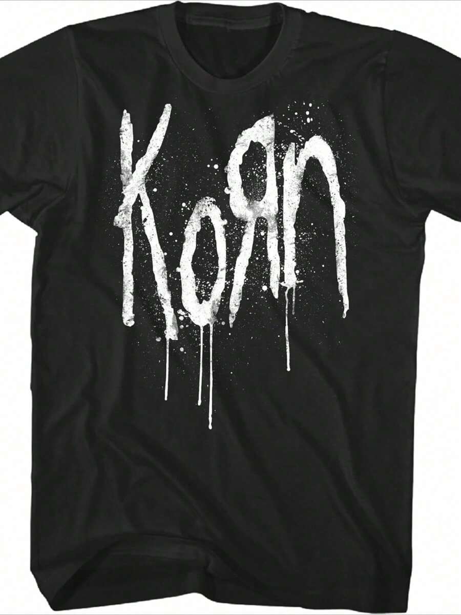 Korn - Playera De Manga Corta Para Adultos, Diseño De Banda De Metal Alternativa, Estilo Clásico, Diseño Gráfico - Negro - Ver 1