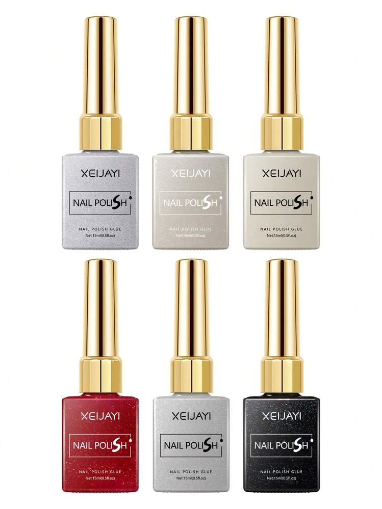 XEIJAYI 6個入り 15ml カラフルなシーケンスジェルネイルポリッシュ