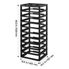 Plastic Storage Organizer, 6-Layer Or 10-Layer Large Capacity With Organizer Top, Black, PP Material Multi-Purpose Scrapbook Storage With 4 Removable Wheels Or No Wheels, Suitable For Office Essential Tools Crafts Supplies - 10 Layers, Without Boxes and Casters - View 10
