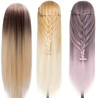 Mannequin Manikin Head Cosmetology Doll Head Practice Styling Hairdressing Training Braiding Heads