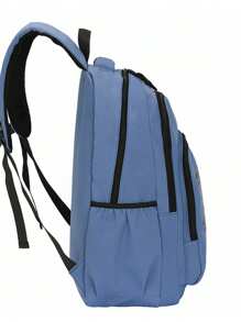 1pc Multi-Color Large Capacity Water Resistant Nylon Backpack, Durable Outdoor Casual Unisex Backpack With Letter Design - Multicolor - View 2