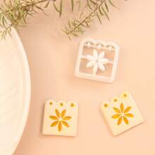 1pc Tatoo Clay Cutters, Square Polymer Clay Cutters, Flower Clay Earring Cutters, Geometry Clay Cutter Set