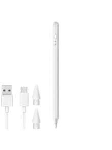 1pc Hand-Written Stylus Pen With 2 Replaceable Nibs, Compatible With Apple Pencil & Android Capacitive Touchscreens, Magnetic, Lag-Free, Instant-On, Convenient