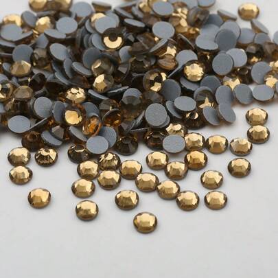 worthofirst 100-1440 قطعة/عبوة من الراين الأصفر المفصص القابل للحرارة للأحذية والأقمشة والأوشحة، للطباعة بالنقل الحراري