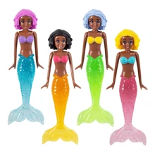 4pcs Mermaid Swimming Pool Diving Set With Glow In The Dark, Kids Swimming Pool Diving Toys, Kids Swimming Practice Diving Toys, Swimming Pool Mermaid Toys Underwater Diving Games, Diving Pool Toys, Bath Tub Toys, Floating Swimming Pool Toys, Mermaid Princess Swim Toys, Suitable For Children, Boys, Girls, Teenagers, Summer Beach Water Games, Children's Birthday Party Gifts (Random Color)
