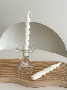 3件套欧式罗马柱玻璃蜡烛DIY香薰烛台简约拍照打卡道具婚礼.情人节.生日.求婚氛围营造摆件。 - 透明 - 查看 8