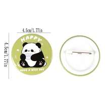 Accesorio de broche/insignia de metal con diseño de oso y panda de dibujos animados, accesorio para ropa y bolsos