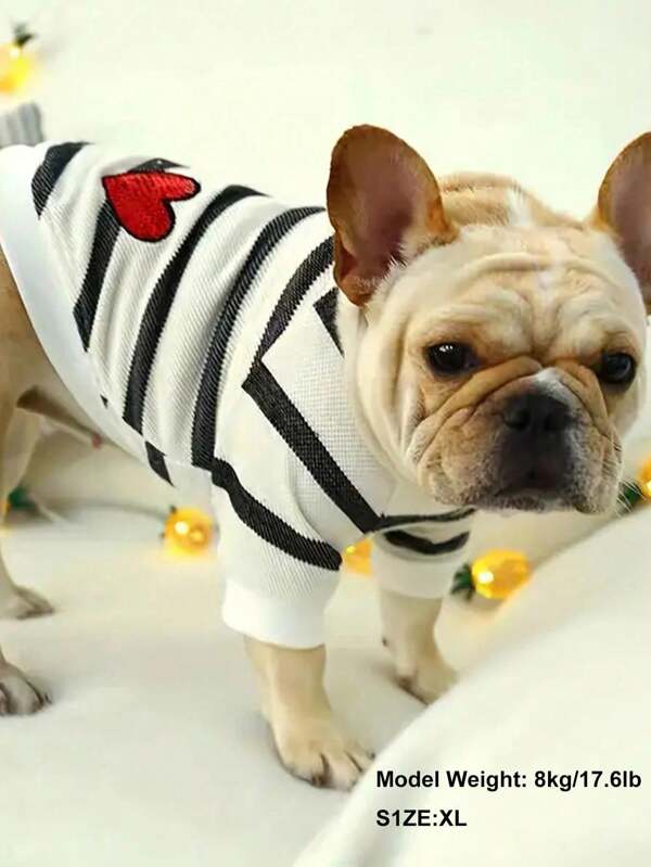 1pc Pet Clothes For French Bulldog, Pug, Toy Poodle, Kitten And Other Small Dogs Under 9kg, Lightweight Spring/Summer And Autumn/Winter Design