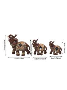 Artisanat en résine d'éléphant, décorations en verre, décorations d'éléphant, éléphants de style européen