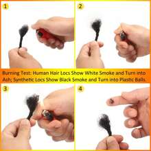 [Human Hair Dreadlock Set] 60 Strands Unisex-Adult 4-16 Inch Handmade Permanent Dreadlocs - 100% Human Hair, 0.8cm Width, Can Be Dyed And Bleached, Full Dreadlock Set (1B  4-16inch) - Natural Black - Xem 7