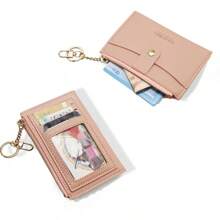 1pc Zipper PU Leather Card Holder, Cartoon Minimalist PU Coin Pouch, Multi-Function Mini Keychain Card Wallet, Suitable For Birthday, Valentine's Day Gift, Women For Women Wallet Mini Wallet Purse Wallet Small Wallet - Multicolor - View 6