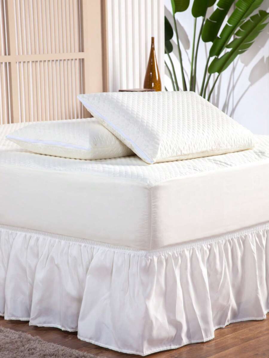 Waterproof King Mattress Protector Cover Kit + 2 Pillow Protectors + Box Skirt With Elastic - Lilac Purple - View 1