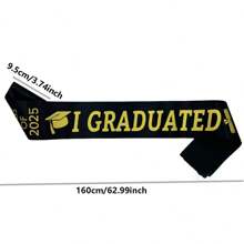 5pcs Class Of Graduation Sash Graduation Ribbons, 2025 Ribbon Graduation Ceremony Accessories, Party Supplies Gifts Birthday