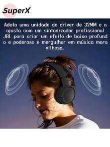 Tune T510bt  Wireless Bluetooth Stereo Headphones For Android IOS - 黑色 - 查看 4