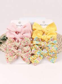 8pcs Bow Hairclips Set, Full Head Coverage, Skin-Friendly, Suitable For Daily Wear, Party, Travel - Multicolor - View 3