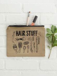 [Organizador de pelo versátil y elegante de lienzo] Organizador esencial: estampado de accesorios para el cabello, organizador de accesorios para el cabello de lienzo elegante con estampado de moda, perfecto para lazos para el cabello, pinzas, diademas, bolso versátil para cosméticos - perfecto para viajes y regalos para damas de honor. Un bolso adecuado para almacenar artículos personales, accesorios para el cabello, bandas de goma, muy adecuado para regalar a tu mejor amiga, hermana, un artículo ideal para graduación, regalos de cumpleaños.