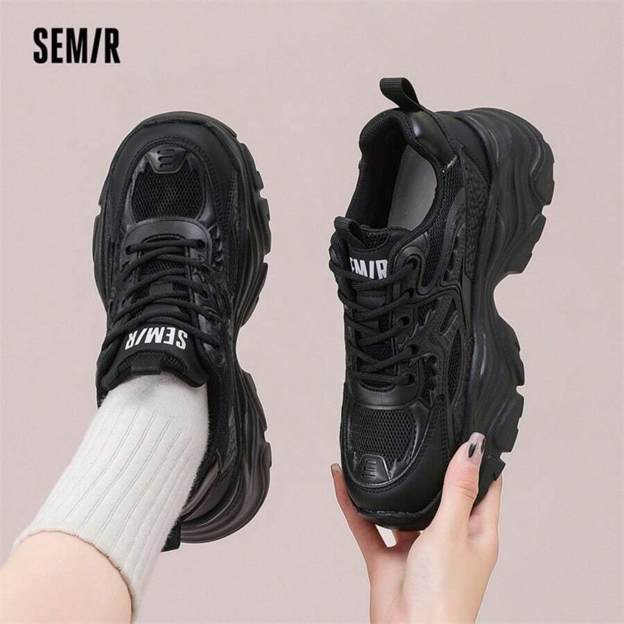 SEMIR Semir Women 2025 Nowe Letnie Oddychające Wygodne Platformy Gruba Podeszwa Casualowe Sportowe Trampki