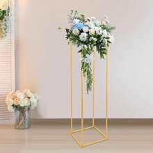 Gold Flower Holder For Home Party Wedding Decorations Flower Stand, Flower Display Rack Decorations For Wedding Party Event, Summer Birthday Gifts Beach Back To School School Supplies Room Decor - Gold - View 2