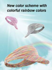 GOLOVEJOY 1 件透气运动针织开顶棒球帽，女士防晒帽，适合网球、徒步旅行、骑自行车、跑步 - 彩色 - 查看 4