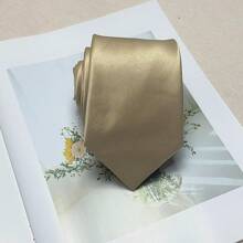 1 pieza Corbata de unicolor y simple, duradera, versátil, de moda, adecuada para la decoración de la vida diaria