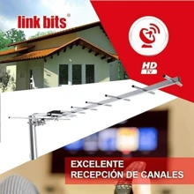 Antena TV Digital Exterior HD, recepción amplificada, Canales televisión Abierta, Antena Inteligente Maxima recepcion, Antena Inteligente (Incluye 10m de Cable Reforzado) - Gris - Ver 2