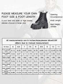 Women's Lightweight Combat Ankle Boots - Lace - Up And Side Zipper, Chunky Platform Lug Sole, High Heel Booties Size 6-11 - 綠色 - 查看 7