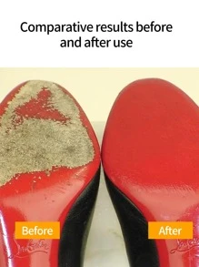 一盒可以修复红色高跟鞋底磨损补漆，修复防水耐磨，修复皮鞋颜色，轻轻一擦即可恢复原色，还可以给其他颜色的皮具改色翻新，每盒1.76盎司，送小刷子配合使用 - 紅色 - 查看 3