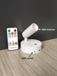 1個無線三色可調光壁燈（附開關）ABS材質 USB充電式 內建大容量電池 觸控定時 遙控控制 聚光壁燈 洗牆燈 繪畫燈 床頭夜燈 樹燈 閱讀燈 辦公護眼燈 適用於客廳臥室廚房照明 - 彩色 - 查看 14