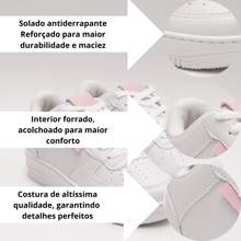 Women's Casual Sneakers Men's Leather Everyday All Stitched Blogger 34 To 43 - Pink - View 2