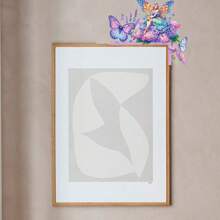Kit de peinture de diamants DIY - Papillon de fée lavande mignon sur panneau en bois | Décoration de maison, salon, chambre à coucher, DIY de printemps