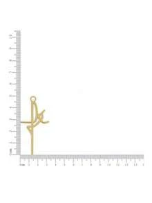 Pulseira semi joia 3 pingentes com verniz italiano - Dourada - Visão 6