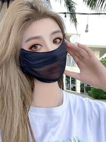 1pc Summer Sun Protection Masks For Women - Full Face Covering With Eye Protection, Breathable Thin Face Shield, Adjustable Earloops, Assorted Colors - For Outdoor Activities & Summer Wear - Perfect Gift For Women