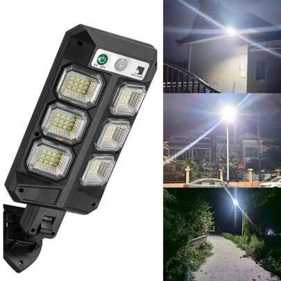 Luminária Solar LED a Prova d'água Com Controle Remoto Sensor de Presença Refletor de Luz Ajustável