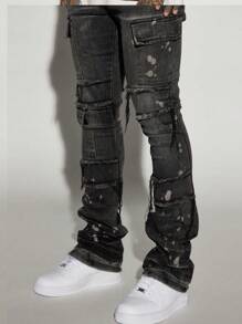 Men's Fashion Multi-Pocket Slim Stretch Denim Jeans