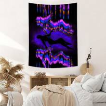 1pc Phantom Body Art Print Tapestry, Wall Decor, Ins Style, Polyester Hanging Wall Tapestry, Living Room Bedroom Office Wall Decoration, Dorm, Home Decor, Party Decor, Rectangle Kitchen Wall Hanging Cloth With Drape, Including 3 Wall Nails And 2 Clips