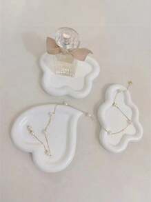 珠宝手链收纳托盘、照片摆件、摄影道具背景装饰树脂摆件、珠宝收纳板、珠宝收纳托盘、珠宝架、创意珠宝收纳配件，适用于家庭房间、客厅、办公室装饰，适合女性收纳整理器旅行必需品返校宿舍收纳秋季装饰