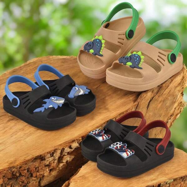 Kit 03 Pares Papete Masculino Infantil Sandália Fleca Menino