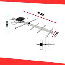 Long Range HDTV Outdoor Antenna, Smart Signal Amplifier, 12 Elements, High Definition, Coaxial Cable, High Coverage (Easy To Install). - View 4