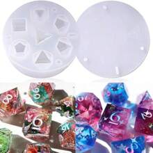 Molde de silicona de alta precisión para dados - Kit de manualidades de resina epoxi DIY para juegos de mesa, arte personalizado de resina y suministros para fundición de joyas